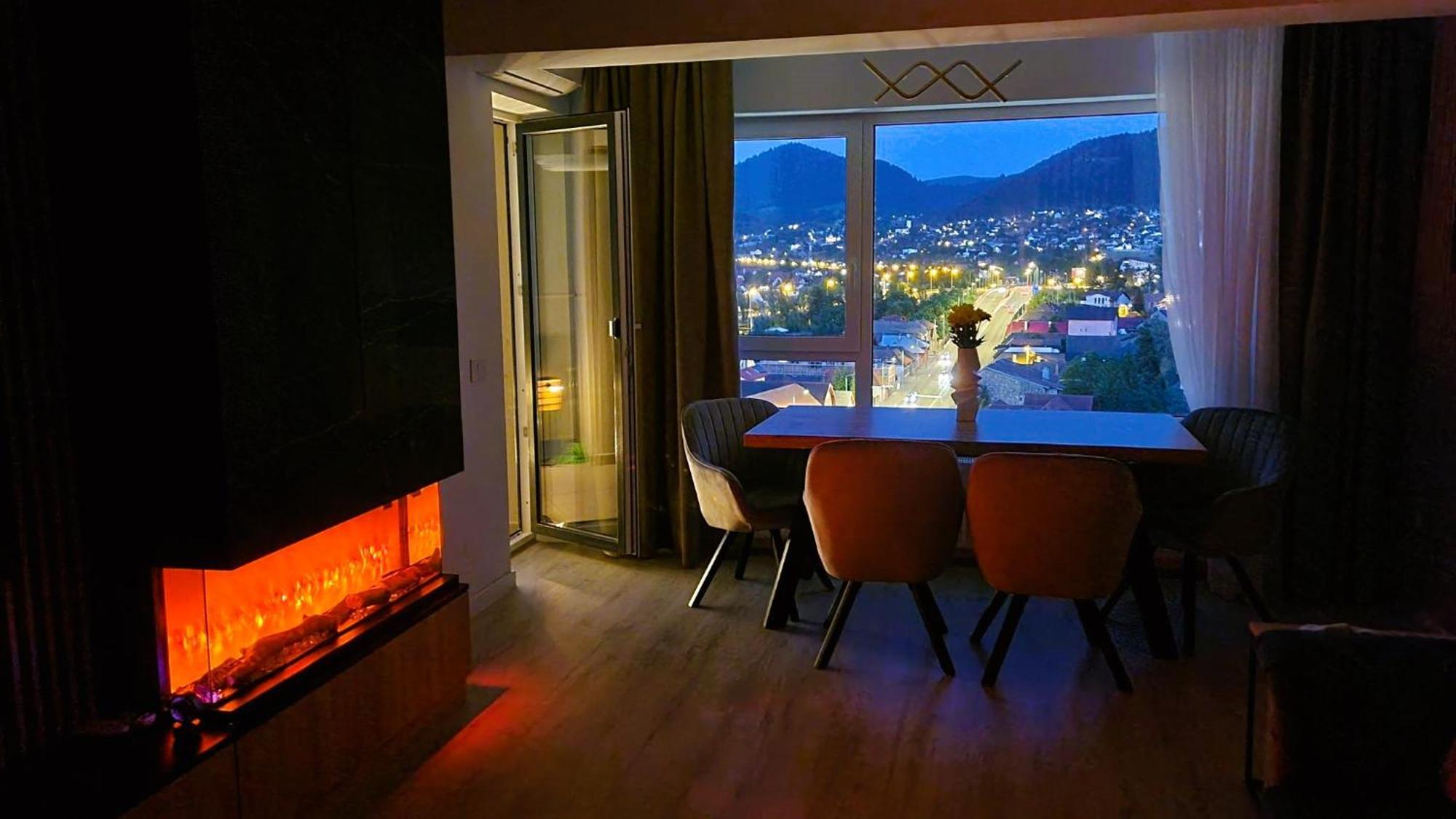 Mountain View Retreat Apartment - Private Parking Brasov Ngoại thất bức ảnh